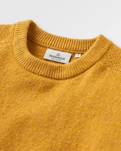Knitwear|Sweaters|Passenger Cove Recycled Knitted Sweater - Amber Gold AmberGold