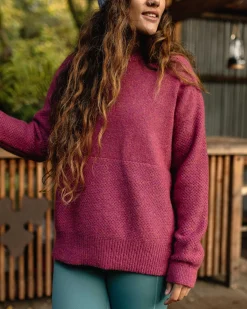 Sweaters|Knitwear|Passenger Cove Recycled Knitted Sweater - Rhubarb