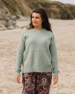Knitwear|Sweaters|Passenger Cove Recycled Knitted Sweater - Pistachio