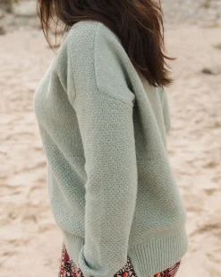 Knitwear|Sweaters|Passenger Cove Recycled Knitted Sweater - Pistachio