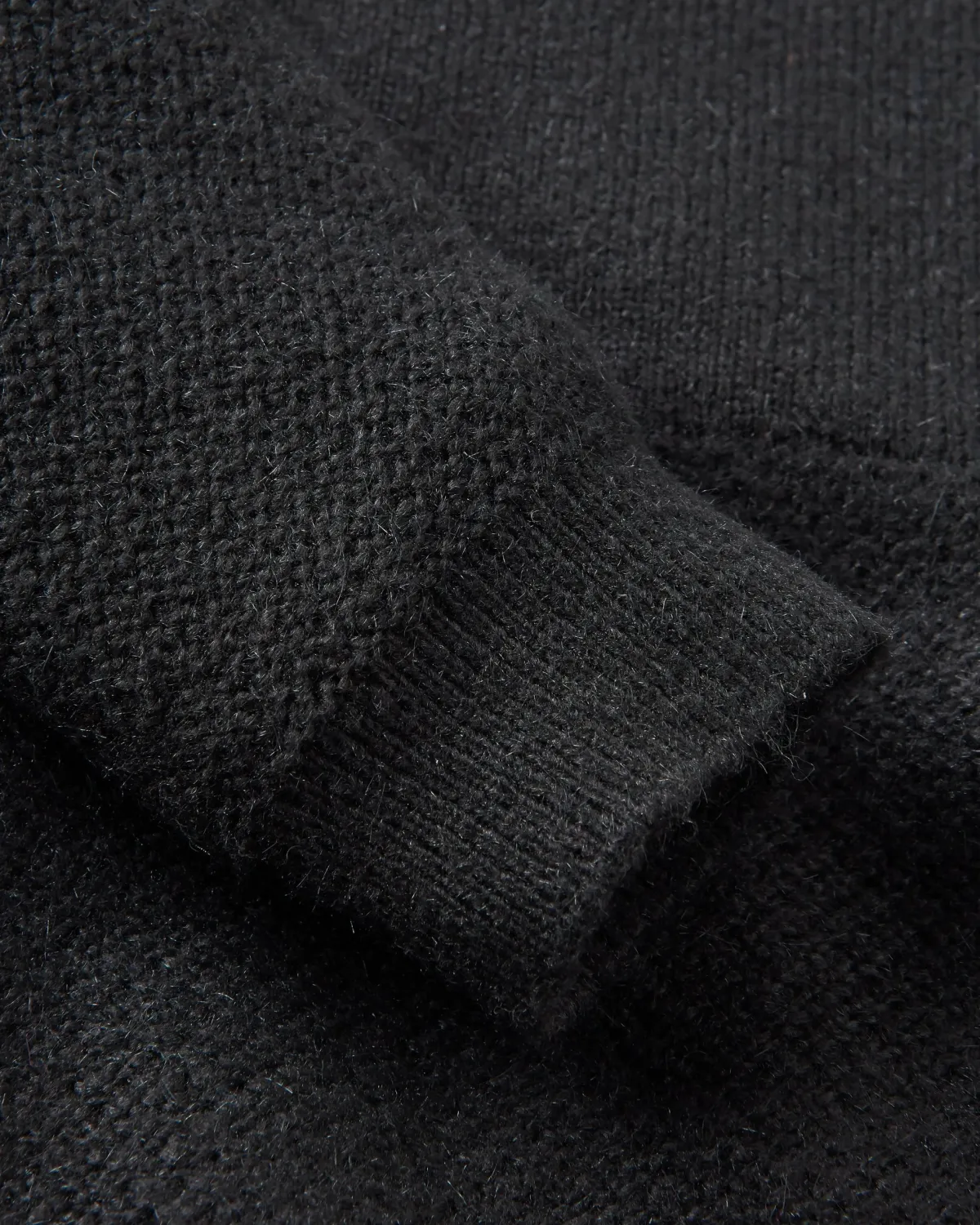 Knitwear|Sweaters|Passenger Cove Recycled Knitted Sweater - Black