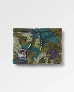 Neckwear & Snoods|Scarves & Neckwear|Passenger Cozy Recycled Sherpa Fleece Neck Gaiter - Alpine Camo Khaki Green AlpineCamoKhakiGreen
