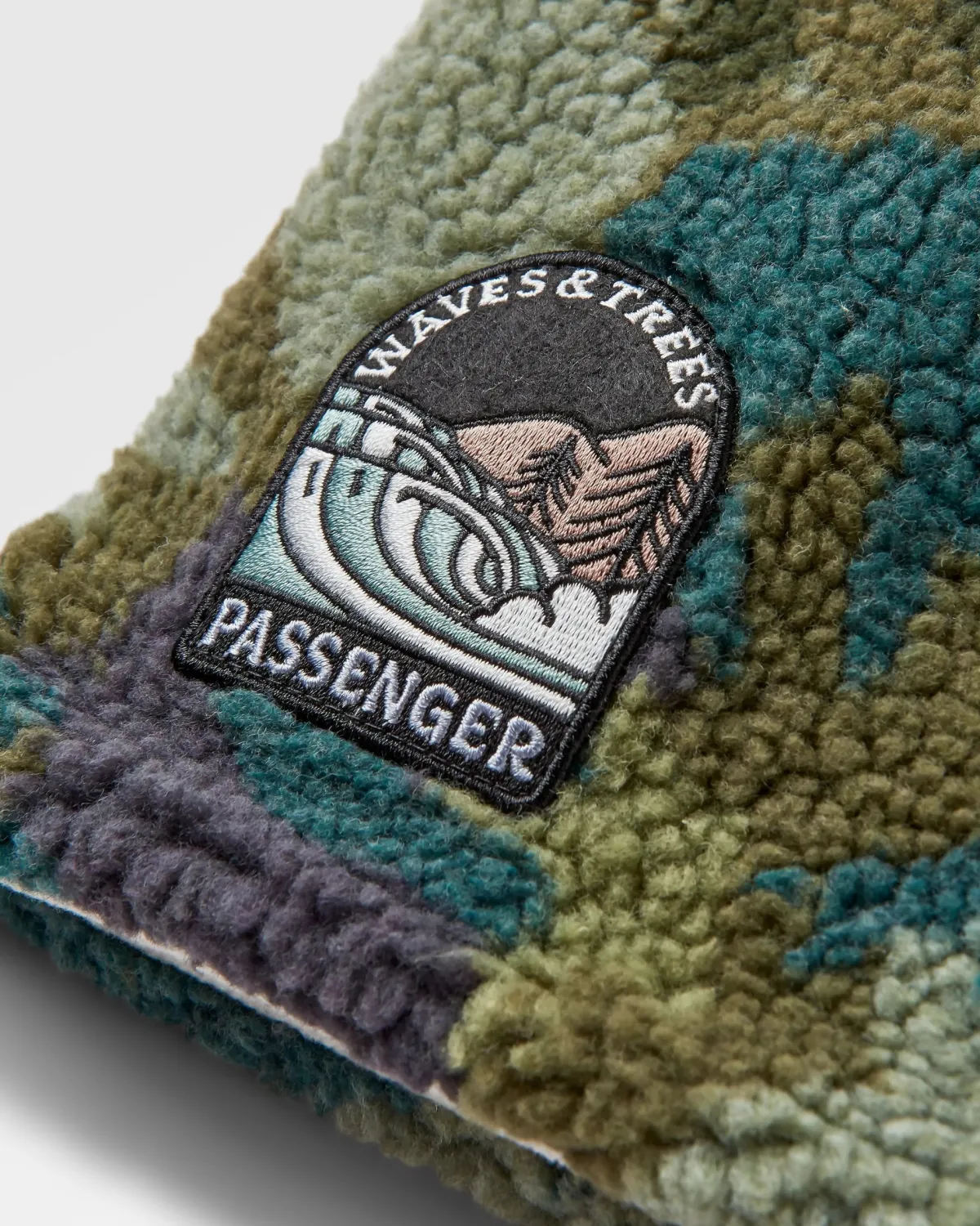 Neckwear & Snoods|Scarves & Neckwear|Passenger Cozy Recycled Sherpa Fleece Neck Gaiter - Alpine Camo Khaki Green AlpineCamoKhakiGreen