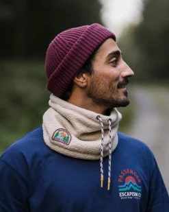 Neckwear & Snoods|Beanies|Passenger Cozy Sherpa Fleece Neck Gaiter - Oatmeal