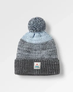 Beanies|Beanies|Passenger Crag Recycled Bobble Hat - Charcoal/Arctic Charcoal/Arctic