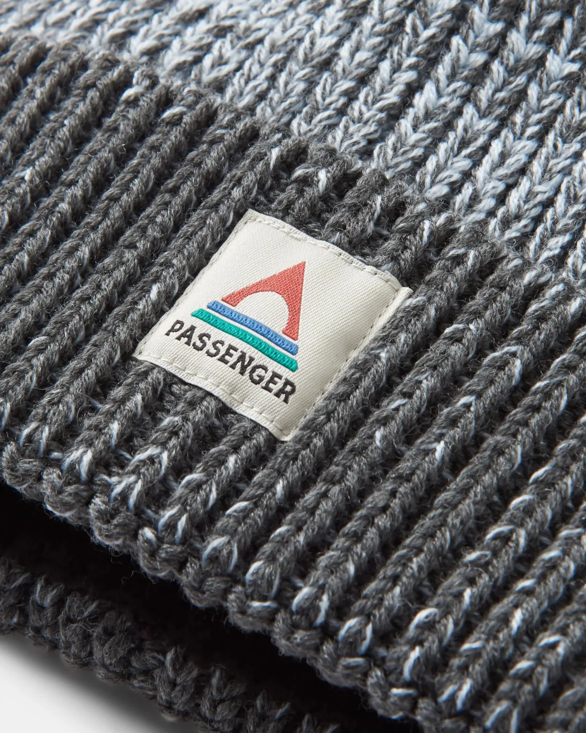 Beanies|Beanies|Passenger Crag Recycled Bobble Hat - Charcoal/Arctic Charcoal/Arctic