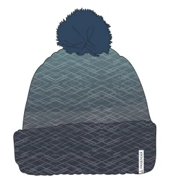 Beanies|Beanies|Passenger Crag Recycled Bobble Hat - Charcoal/Arctic Charcoal/Arctic