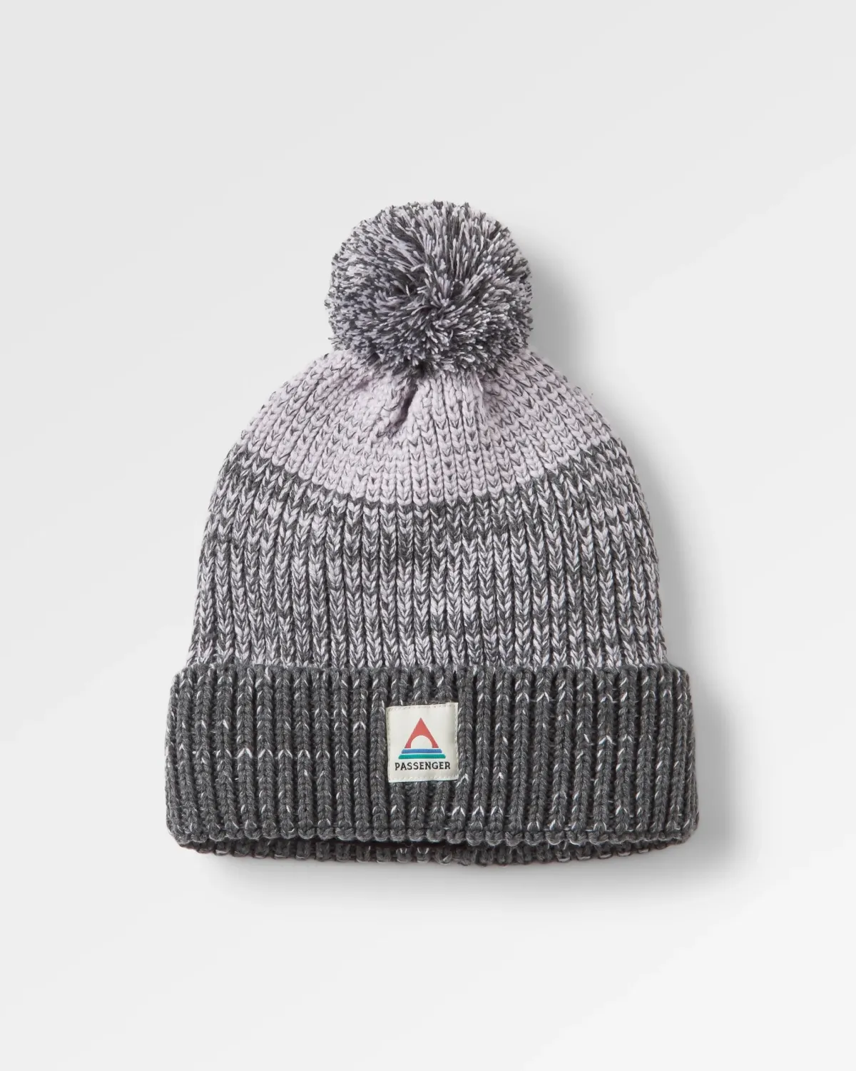 Beanies|Beanies|Passenger Crag Recycled Bobble Hat - Charcoal/Stone Charcoal/Stone