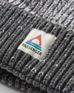 Beanies|Beanies|Passenger Crag Recycled Bobble Hat - Charcoal/Stone Charcoal/Stone