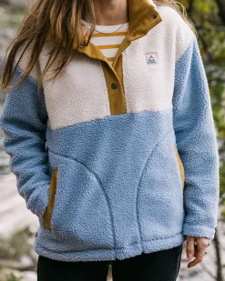 Fleece|Fleece|Passenger Create Recycled Deep-Pile Sherpa Fleece - Blue Fog BlueFog