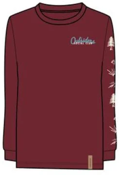 T-Shirts & Tank Tops|Tops & T-Shirts|Passenger Dawn Recycled Cotton Long Sleeve T-Shirt - Earth Red EarthRed