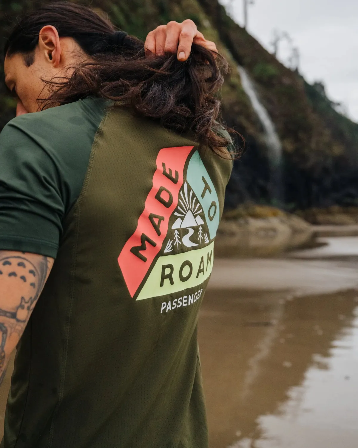 T-Shirts & Tank Tops|T-Shirts & Tank Tops|Passenger Dawn To Dusk Recycled Active T-shirt - Khaki Green KhakiGreen