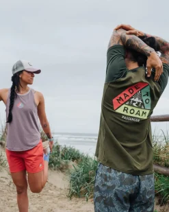 T-Shirts & Tank Tops|T-Shirts & Tank Tops|Passenger Dawn To Dusk Recycled Active T-shirt - Khaki Green KhakiGreen