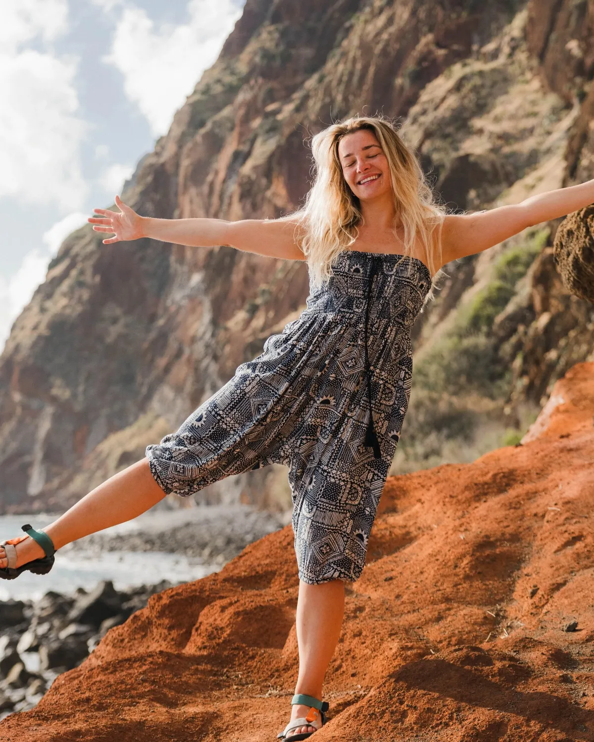 Overalls & Pants|Dresses|Passenger Daylily Loose Pants - Vintage Patchwork Navy VintagePatchworkNavy