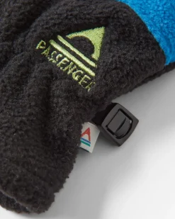 Gloves|Gloves|Passenger Daytrip Recycled Polar Fleece Touch Screen Gloves - Black/Tidal Blue Black/TidalBlue