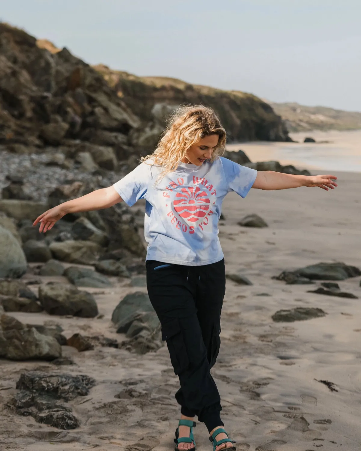 T-Shirts & Tank Tops|Passenger Discovery Organic Cotton T-Shirt - Tie Dye Cornflower TieDyeCornflower