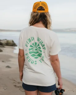 T-Shirts & Tank Tops|Tops & T-Shirts|Passenger Discovery Rolled Sleeve T-Shirt - Marshmallow