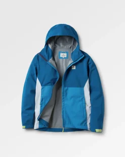 Jackets|Outdoor Active|Passenger Downpour Recycled Waterproof Jacket - Tidal Blue/Blue Steel TidalBlue/BlueSteel