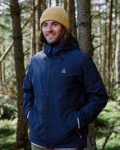 Jackets|Outdoor Active|Passenger Downpour Recycled Waterproof Jacket - Rich Navy RichNavy