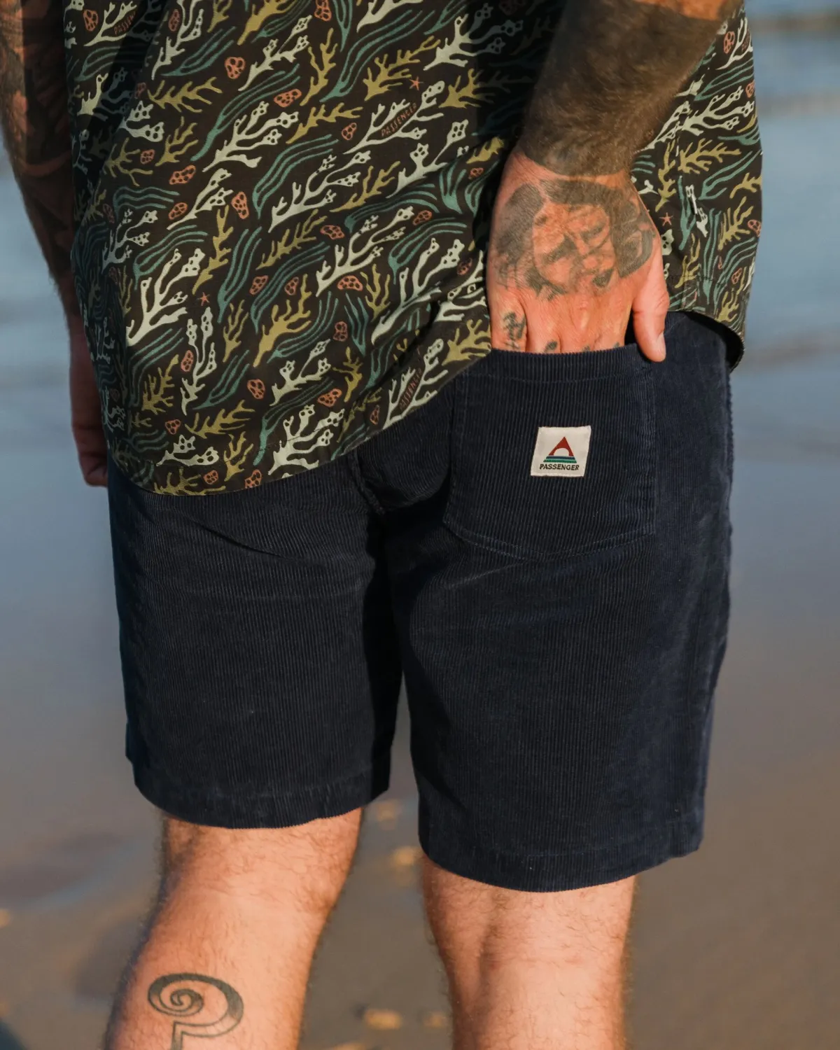 Shorts|Shorts|Passenger Drifter Cord Shorts - Rich Navy RichNavy