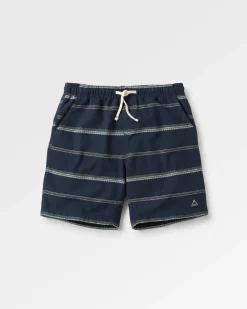 Shorts|Shorts|Passenger Drifter Organic Cotton Jacquard Shorts - Deep Navy Jacquard Stripe DeepNavyJacquardStripe