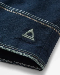 Shorts|Shorts|Passenger Drifter Organic Cotton Jacquard Shorts - Deep Navy Jacquard Stripe DeepNavyJacquardStripe