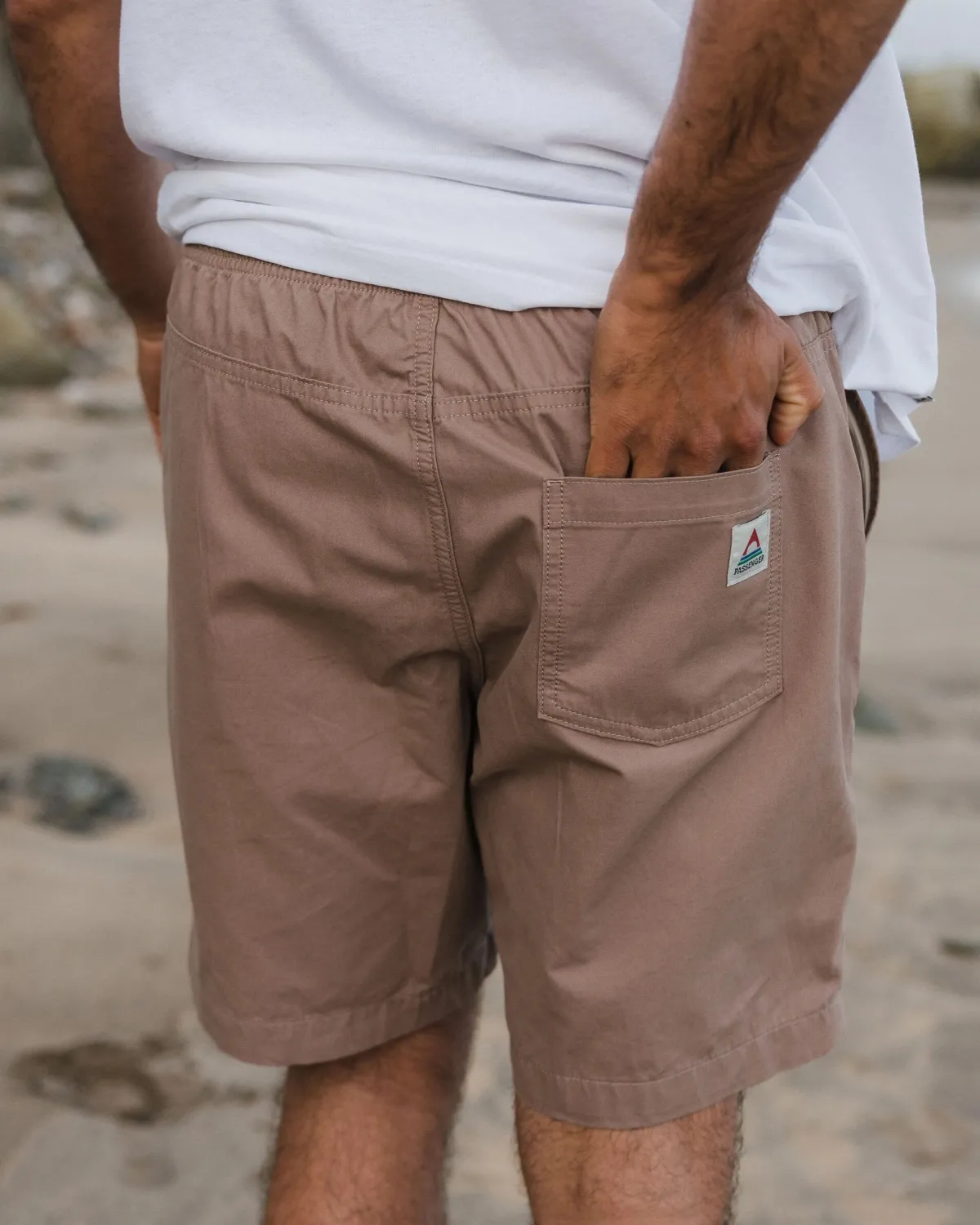 Shorts|Shorts|Passenger Drifter Organic Twill Shorts - Taupe