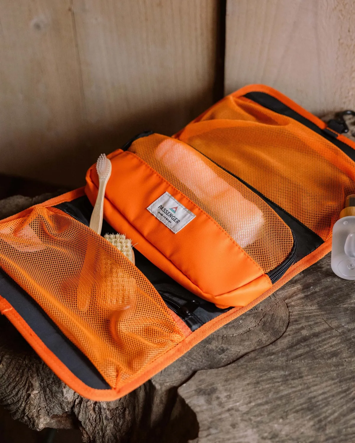 Backpacks & Bags|Wash Bags|Passenger Drop Recycled Wash Kit - Sunrise Orange SunriseOrange