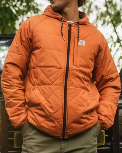 Jackets|Insulated|Passenger Dylan Recycled Insulated Full Zip Jacket - Burnt Orange BurntOrange