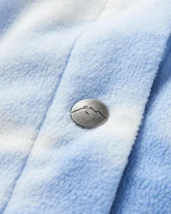 Fleece|Shirts|Passenger East Recycled Polar Fleece Long Sleeve Shirt - Tie Dye Cornflower TieDyeCornflower