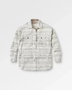 Fleece|Shirts|Passenger East Recycled Polar Fleece Long Sleeve Shirt - Mountain Geo Vintage White MountainGeoVintageWhite
