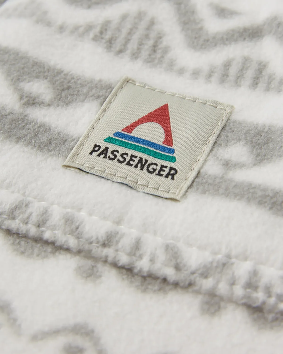 Fleece|Shirts|Passenger East Recycled Polar Fleece Long Sleeve Shirt - Mountain Geo Vintage White MountainGeoVintageWhite