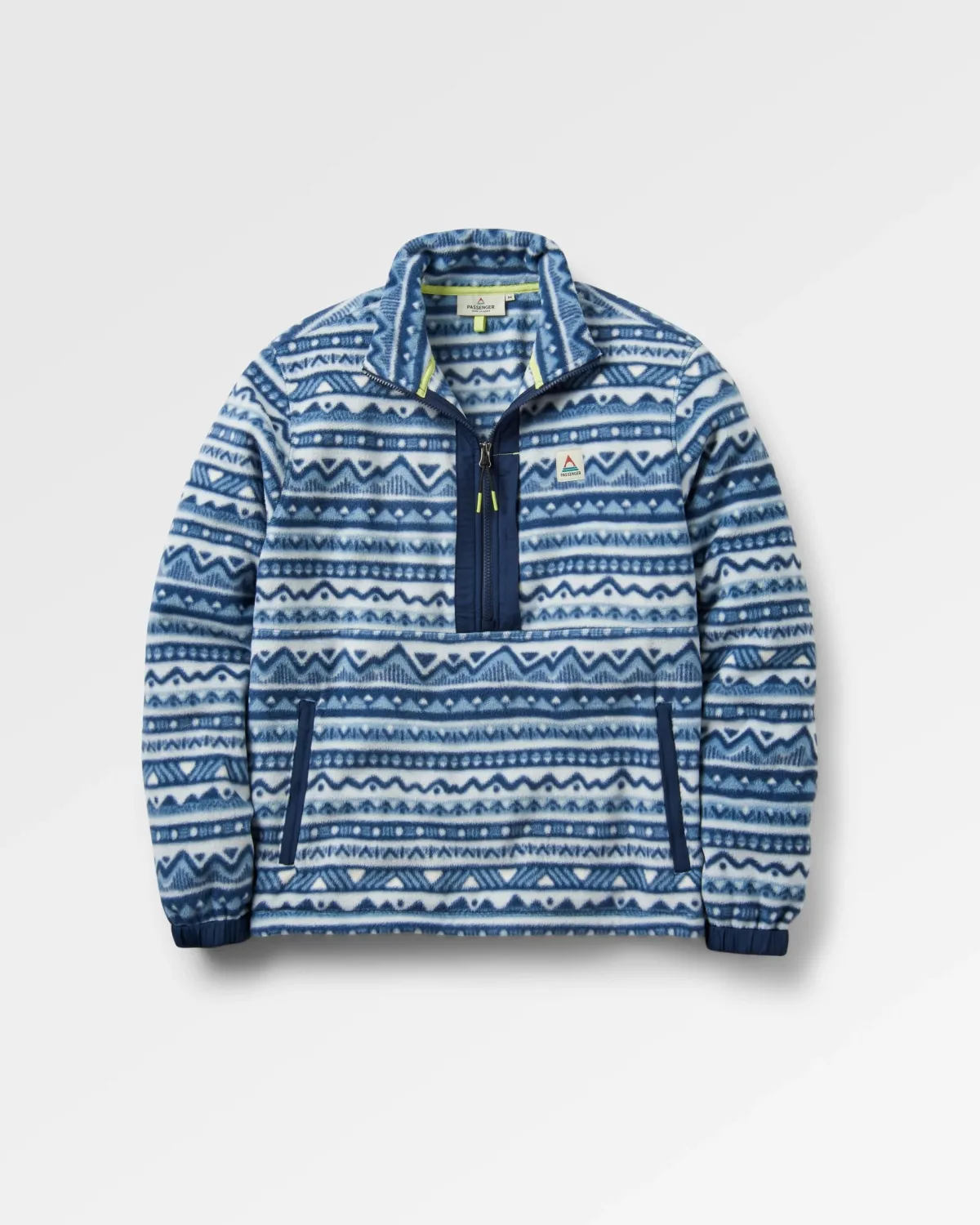 Fleece|Passenger Ebb Recycled Polar Fleece - Mountain Geo Gray Blue MountainGeoGrayBlue
