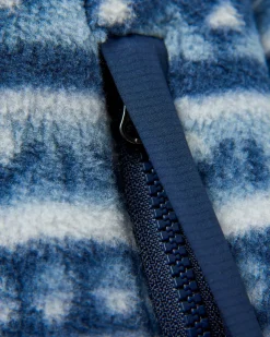Fleece|Passenger Ebb Recycled Polar Fleece - Mountain Geo Gray Blue MountainGeoGrayBlue
