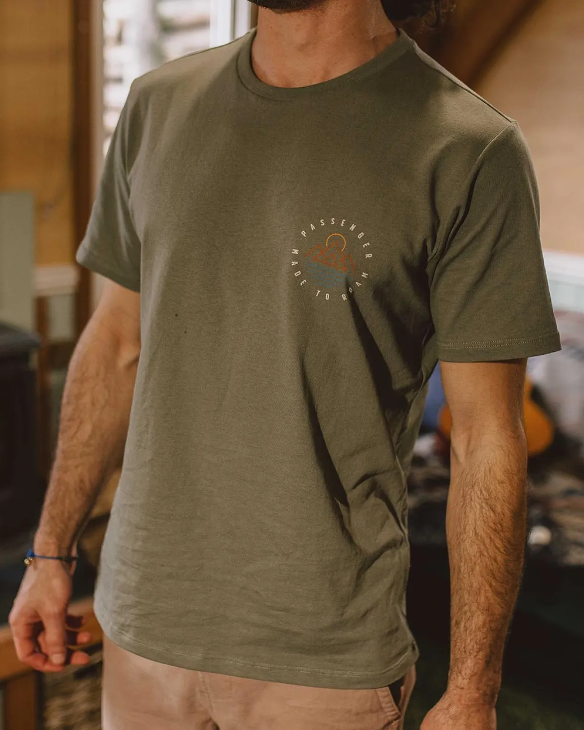 T-Shirts & Tank Tops|T-Shirts & Tank Tops|Passenger Escapism Recycled Cotton T-Shirt - Dusty Olive DustyOlive