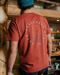 T-Shirts & Tank Tops|T-Shirts & Tank Tops|Passenger Escapism Recycled Cotton T-Shirt - Burnt Red BurntRed