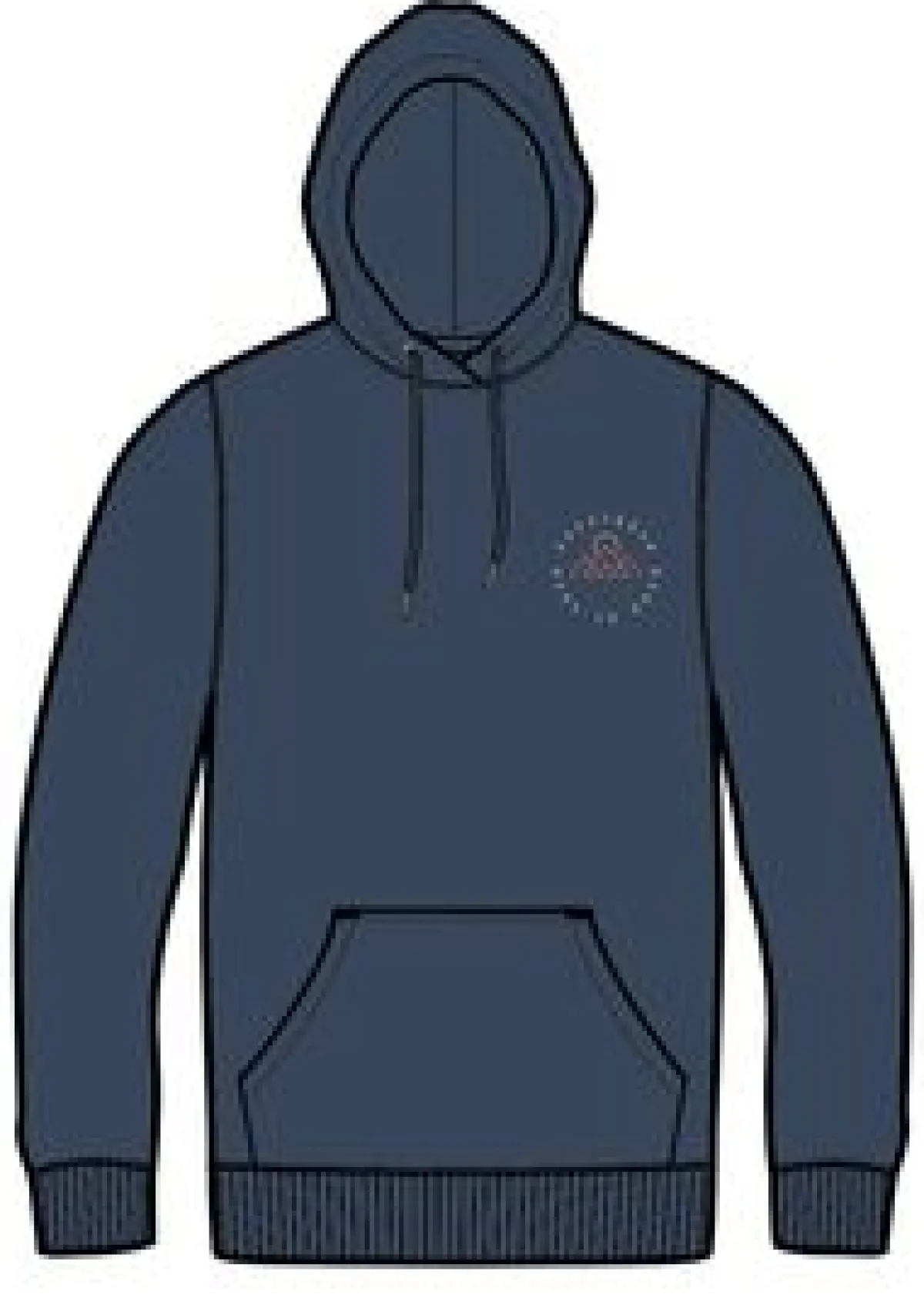 Hoodies & Sweatshirts|Hoodies|Passenger Escapism Recycled Cotton Hoodie - Dark Denim DarkDenim