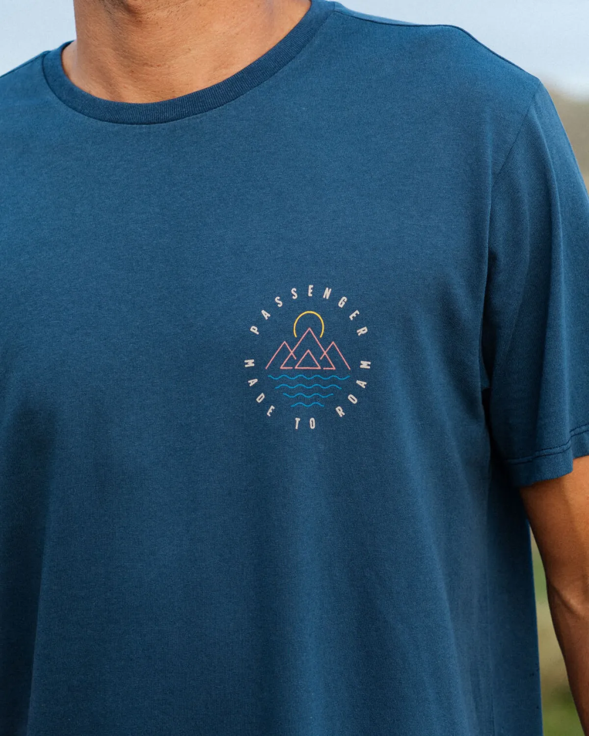T-Shirts & Tank Tops|T-Shirts & Tank Tops|Passenger Escapism Recycled Cotton T-Shirt - Dark Denim DarkDenim