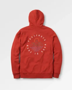 Hoodies|Hoodies & Sweatshirts|Passenger Escapism Recycled Cotton Hoodie - Red Ochre RedOchre
