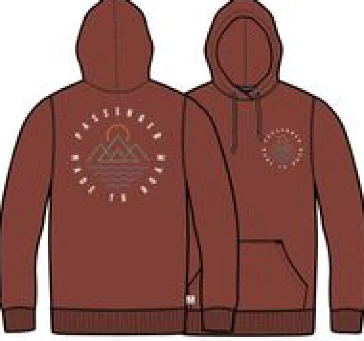 Hoodies|Hoodies & Sweatshirts|Passenger Escapism Recycled Cotton Hoodie - Red Ochre RedOchre