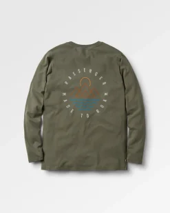 T-Shirts & Tank Tops|Passenger Escapism Recycled Long Sleeve T-Shirt - Dusty Olive DustyOlive