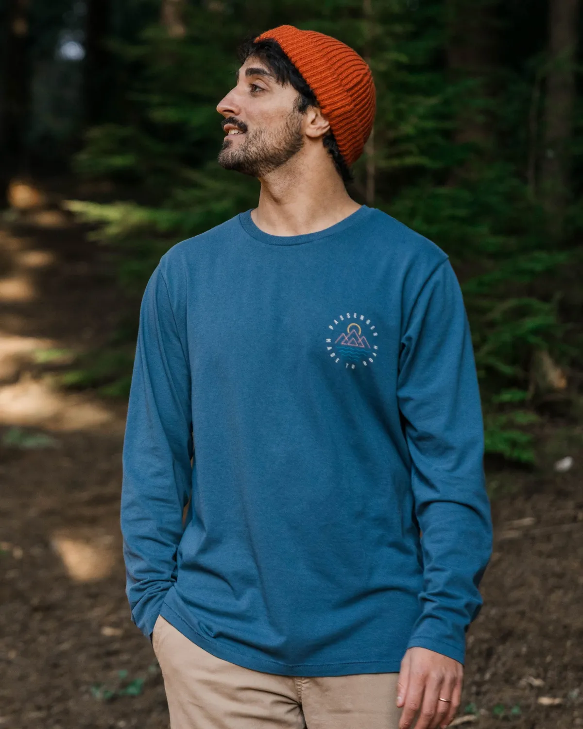 T-Shirts & Tank Tops|Passenger Escapism Recycled Long Sleeve T-Shirt - Dark Denim DarkDenim