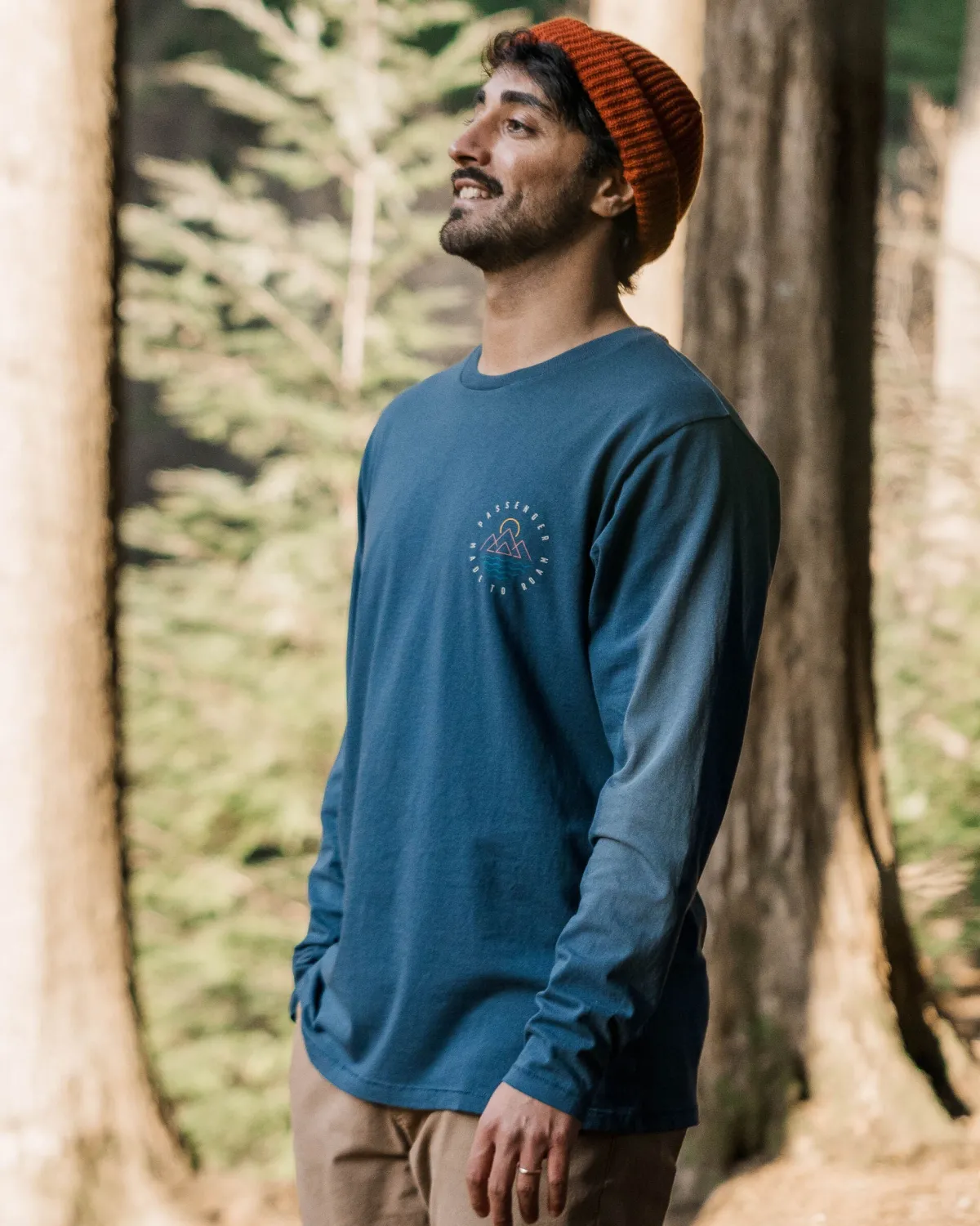 T-Shirts & Tank Tops|Passenger Escapism Recycled Long Sleeve T-Shirt - Dark Denim DarkDenim