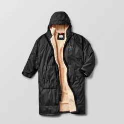 Changing Robes & Ponchos|Surf Accessories|Passenger Escapism Recycled Sherpa Lined Changing Robe - Black