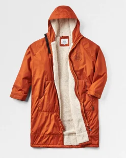 Surf Accessories|Surf Accessories|Passenger Escapism Recycled Sherpa Lined Changing Robe - Rust