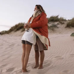 Surf Accessories|Surf Accessories|Passenger Escapism Recycled Sherpa Lined Changing Robe - Rust