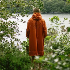 Surf Accessories|Surf Accessories|Passenger Escapism Recycled Sherpa Lined Changing Robe - Rust