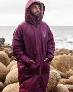 Surf Accessories|Surf Accessories|Passenger Escapism Recycled Sherpa Lined Changing Robe - Windsor Wine WindsorWine