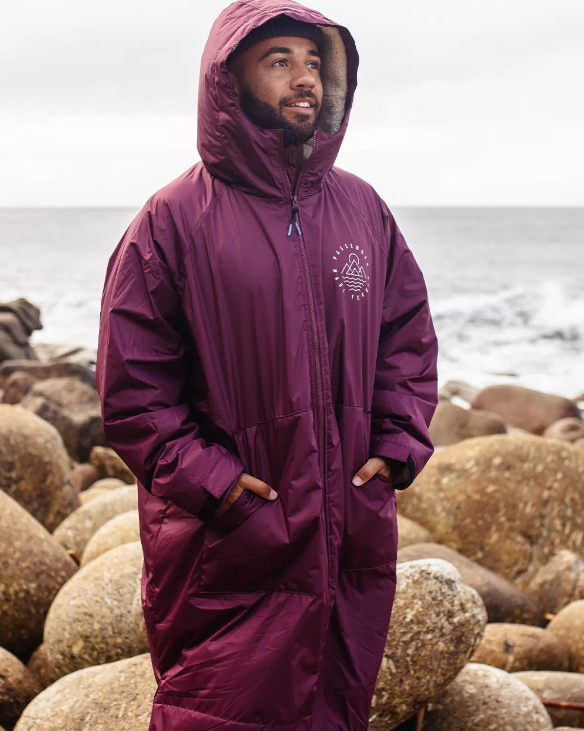 Surf Accessories|Surf Accessories|Passenger Escapism Recycled Sherpa Lined Changing Robe - Windsor Wine WindsorWine