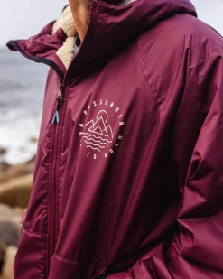 Surf Accessories|Surf Accessories|Passenger Escapism Recycled Sherpa Lined Changing Robe - Windsor Wine WindsorWine